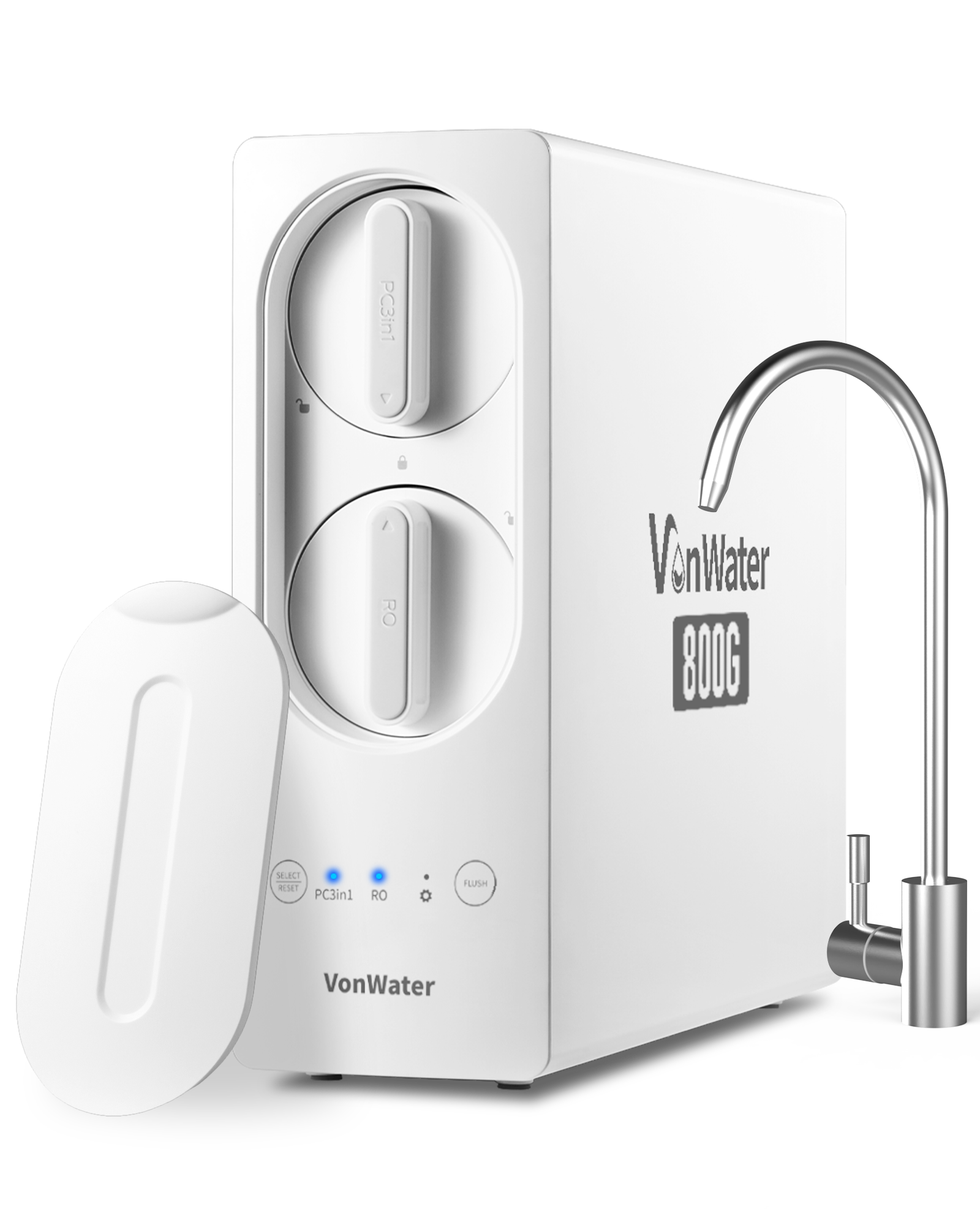 VonWater V2 800GPD Tankless Under Sink RO System with Faucet, Reduce TDS, PFAS, Heavy Metal