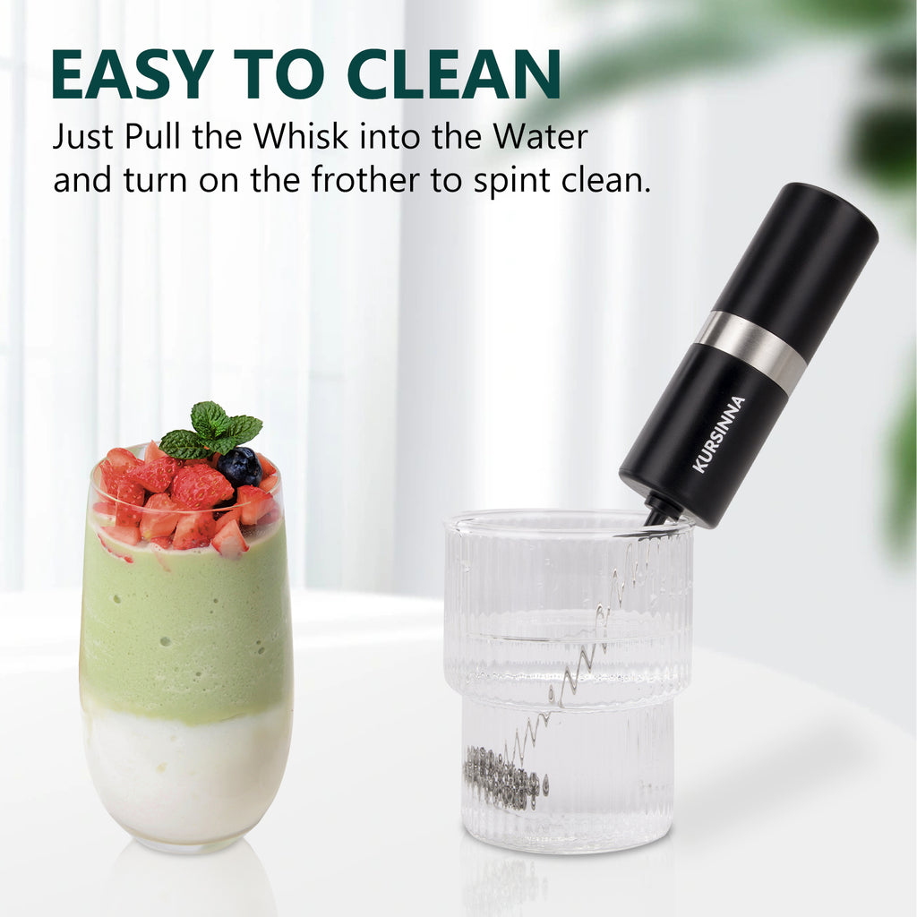 13000RPM Battery Operated Milk Frother Handheld for Coffee | Kursinna
