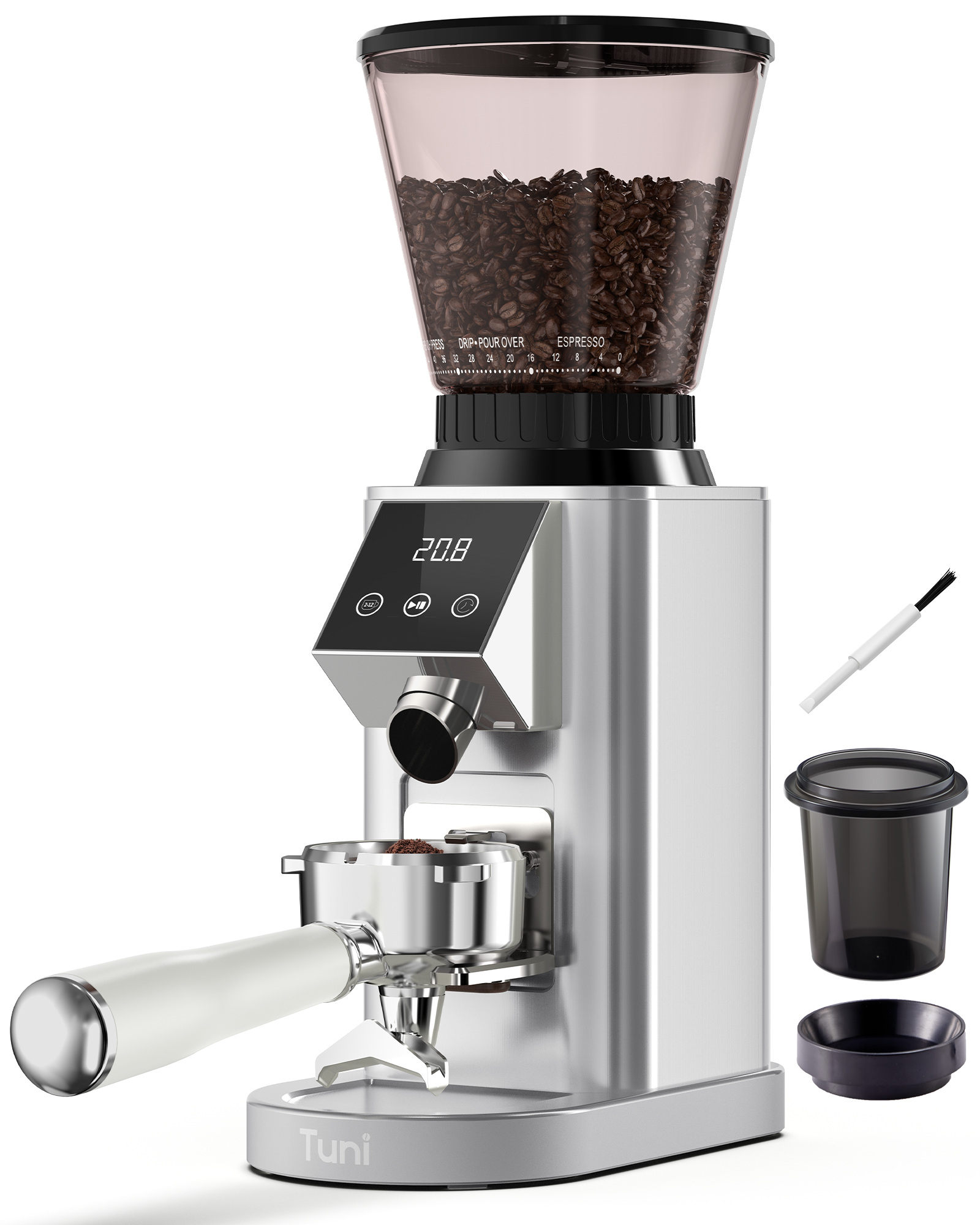 40MM Conical Burr Grinder Espresso Bean Grinder| Sliver