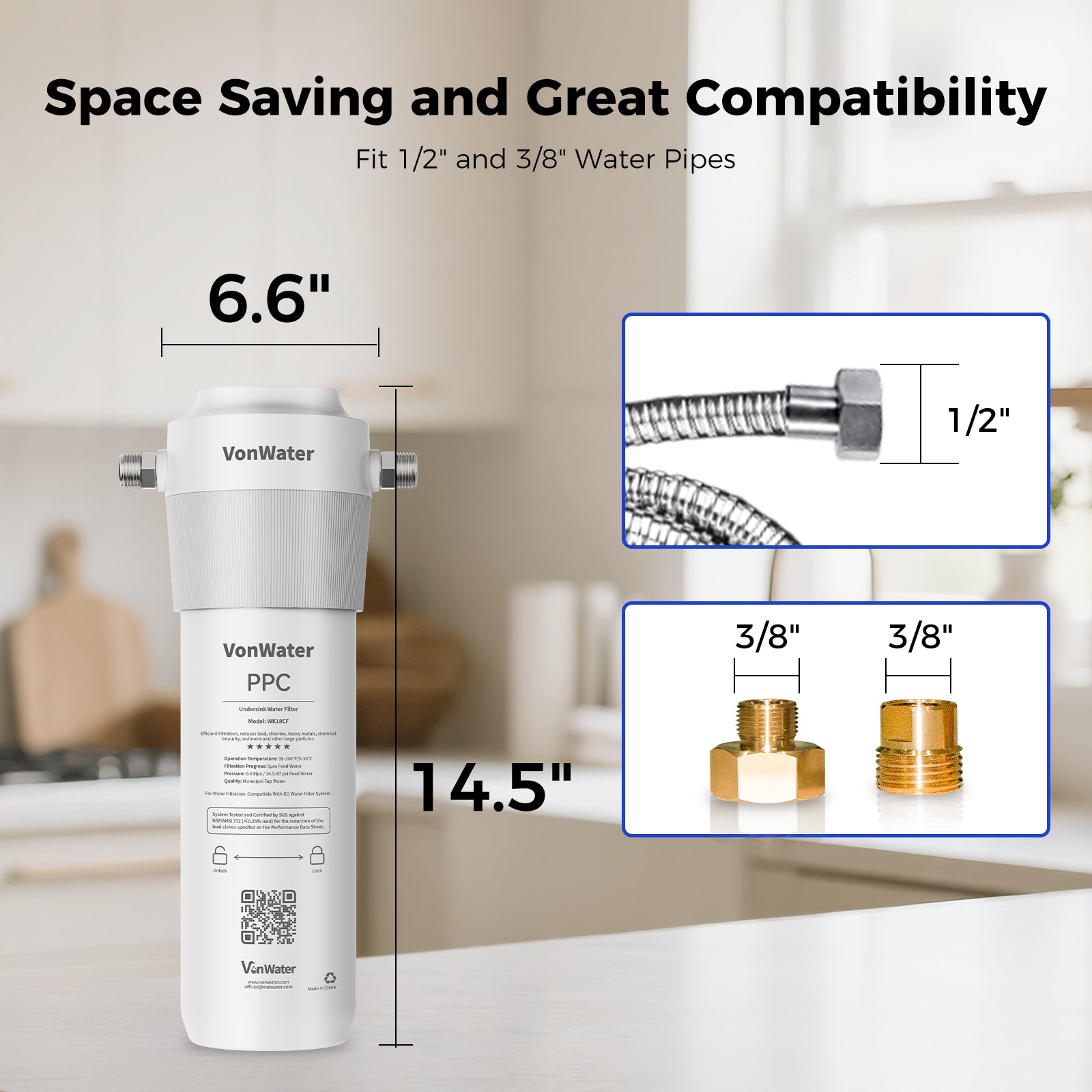 18000 Gallon Direct Connect Under Sink Water Filter System