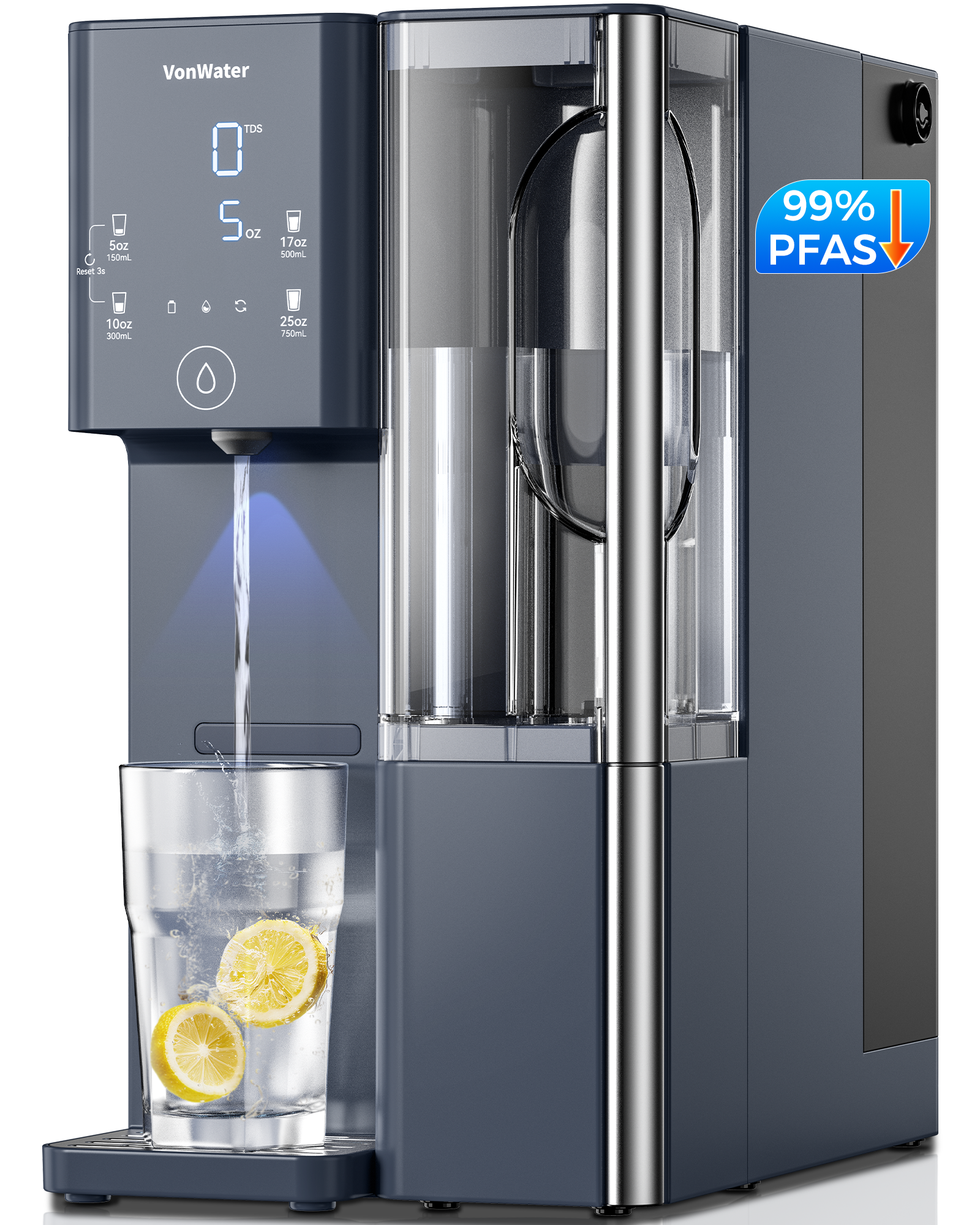 528Gallon Countertop RO System, 7 Stage Reverse Osmosis Filter