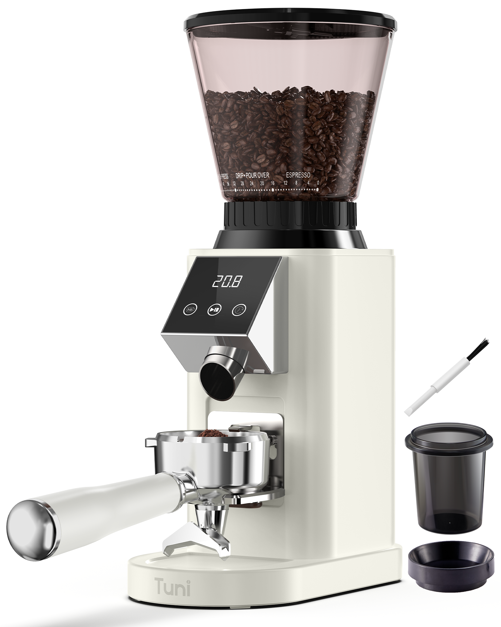 48Grinding Setting Espresso Conical Burr Grinder| Ivory