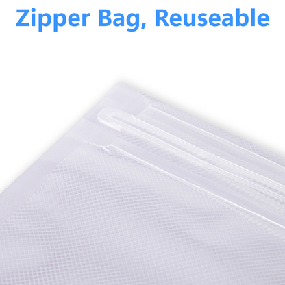 5Pcs Reusable Vacuum Zipper Bags, BPA-Free Vacuum Sealer Bags